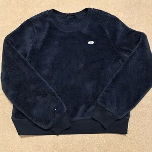 Abercrombie & Fitch Women’s Dark Blue Crewneck Sherpa